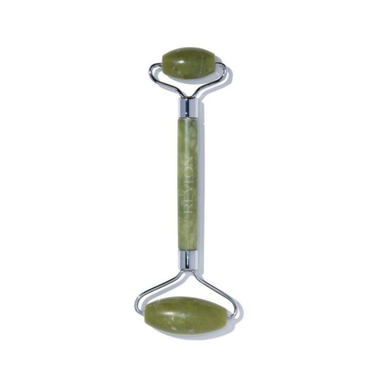 Revlon Jade Stone Face Roller, Dual-Sided Face Massager to Cool and De-Puff, Jade, 1 Count