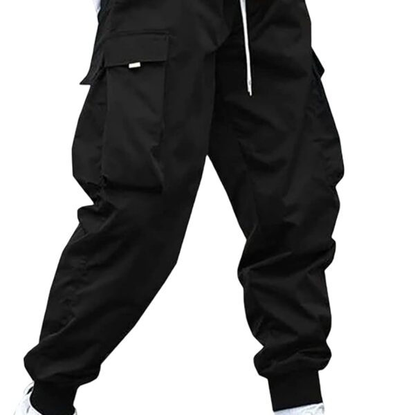 ZAFUL Men's Streetwear Cargo Pants with Flap Pockets & Drawstring Elastic Waist - Casual & Techwear Joggers