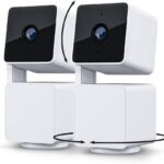 WYZE Cam Pan v3 Indoor/Outdoor IP65-Rated 1080p Pan/Tilt/Zoom Wi-Fi Smart Home Security Camera with Color Night Vision, 2-Way Audio, Compatible with Alexa & Google Assistant, White, 2-Pack