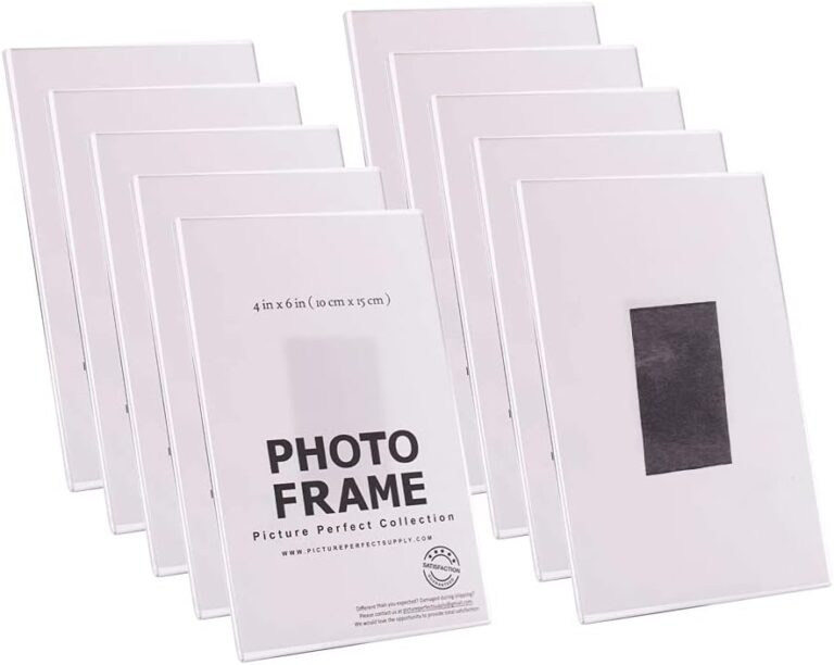 pbf 4x6 Magnetic Acrylic Picture Frames for Refrigerator  Clear Photo Holder Display for Fridge, Locker, Whiteboard, Office, Artwork, Signs  10 Pack