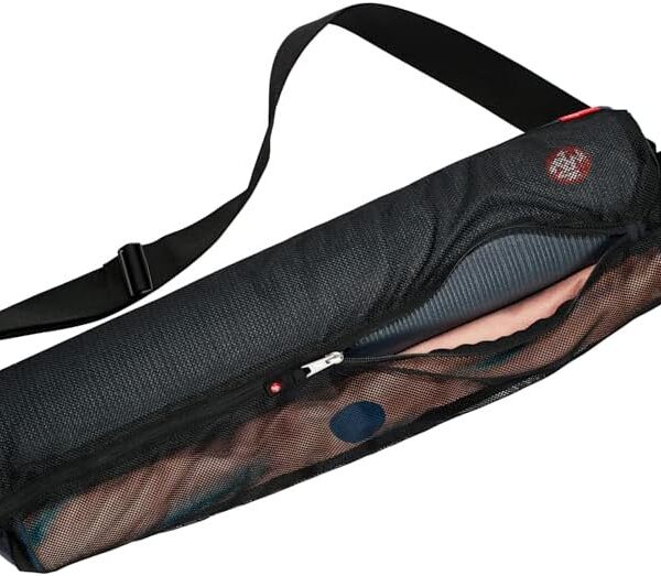 Manduka Breathe Easy Full Zip Yoga Mat Carrier Bag  With Pocket, Adjustable Strap, Suitable for Most Yoga Mats