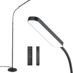 Wio-Mio Floor lamp, 15w/1000lm Bright LED Floor Lamp with Stepless Adjustable 3000K-6000K Colors and Dimmer, Remote and Touch Control, Adjustable Floor Lamp for Living Room
