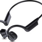 Bone Conduction Headphones - Open Ear Headphones Bluetooth 5.3 Sports Earphones with Built-in Mic, Sweat Resistant Wireless Headset for Running, Cycling, Hiking, Driving, 10H Playtime, Black