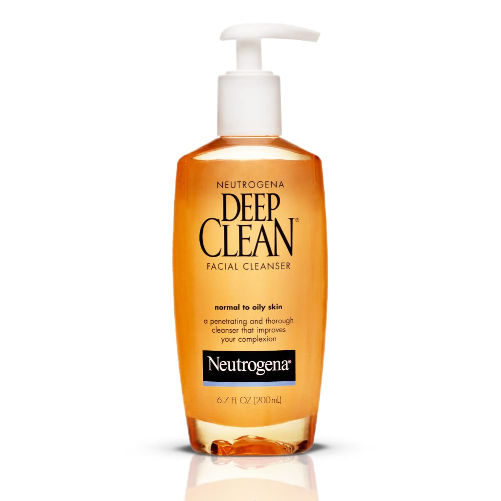 Neutrogena Deep Clean Daily Facial Cleanser with Beta Hydroxy Acid for Normal to Oily Skin, Alcohol-Free, Oil-Free & Non-Comedogenic, 6.7 fl. oz Neutrogena Deep Clean Daily Facial Cleanser with Beta Hydroxy Acid for Normal to Oily Skin, Alcohol-Free, Oil-Free & Non-Comedogenic, 6.7 fl. oz