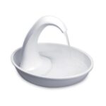 Pioneer Pet Swan Pet Drinking Fountain for Cats and Dogs - 80oz Capacity, Great for Multiple Pets  Great for Pets Who Love the Faucet - Bubbler and Bowl Dispenser Design Keeps Water Moving