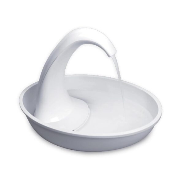 Pioneer Pet Swan Pet Drinking Fountain for Cats and Dogs - 80oz Capacity, Great for Multiple Pets  Great for Pets Who Love the Faucet - Bubbler and Bowl Dispenser Design Keeps Water Moving