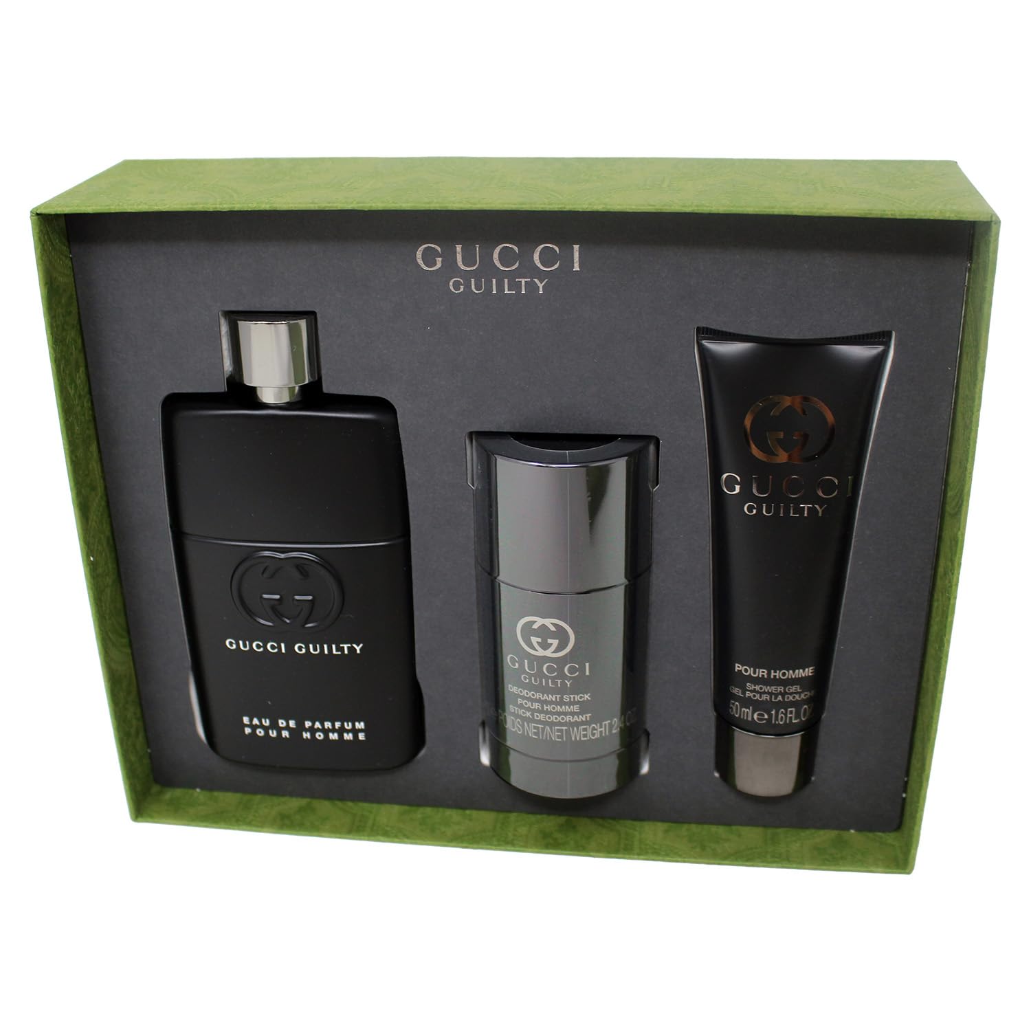 Gucci Guilty Pour Homme Eau de Parfum Gift Set (Eau de Parfum 3.0 oz + Shower gel 1.6 oz + Deodorant 2.5 oz) Gucci Guilty Pour Homme Eau de Parfum Gift Set (Eau de Parfum 3.0 oz + Shower gel 1.6 oz + Deodorant 2.5 oz)