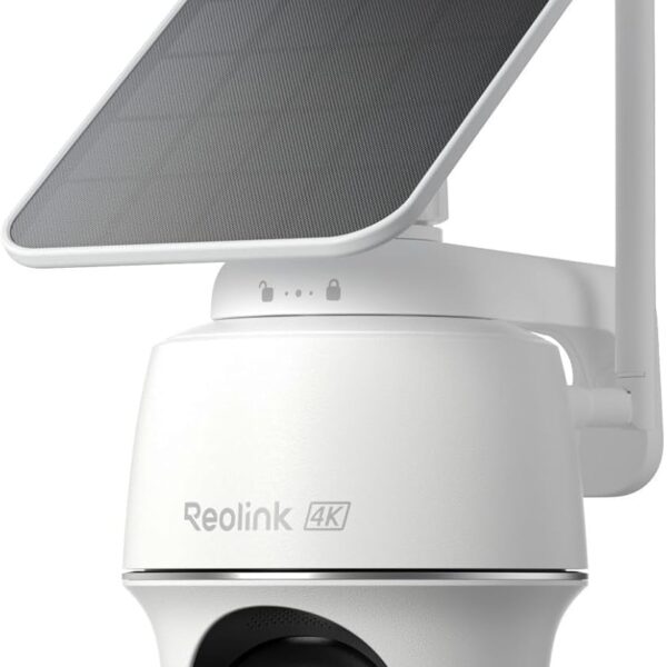 REOLINK First 4K Solar Security Cameras Wireless Outdoor, Argus PT Ultra+Solar Panel, 360 Pan Tilt Auto-Tracking, 8MP Color Night Vision, 2.4/5 GHz Wi-Fi 6, No Subscriptions, Home Hub Compatible