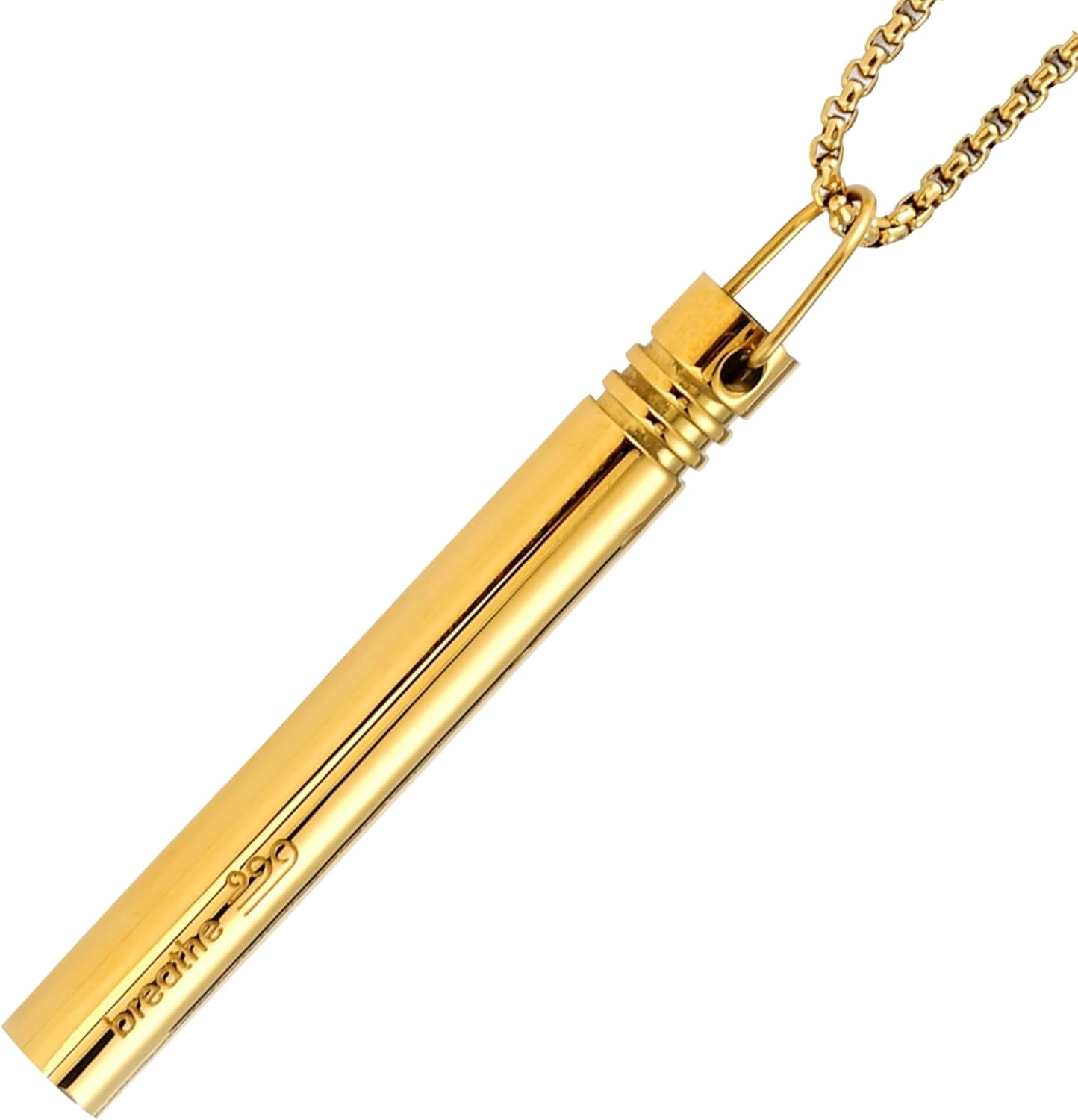 Breathlink Necklace for Anxiety & Stress Relief - Meditation & Relaxation Tool for Mindful Breathing - Stainless Steel Breathing Necklace to Quit Smoking & Vaping - Stylish Wellness Gift for Adults Breathlink Necklace for Anxiety & Stress Relief - Meditation & Relaxation Tool for Mindful Breathing - Stainless Steel Breathing Necklace to Quit Smoking & Vaping - Stylish Wellness Gift for Adults
