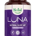 Nested Naturals Luna Sleep Aid - Non-Habit Forming Natural Sleeping Pills for Adults with Naturally Sourced Ingredients - Valerian Root, Melatonin, Chamomile, Lemon Balm, & More - 60 Vegan Capsules