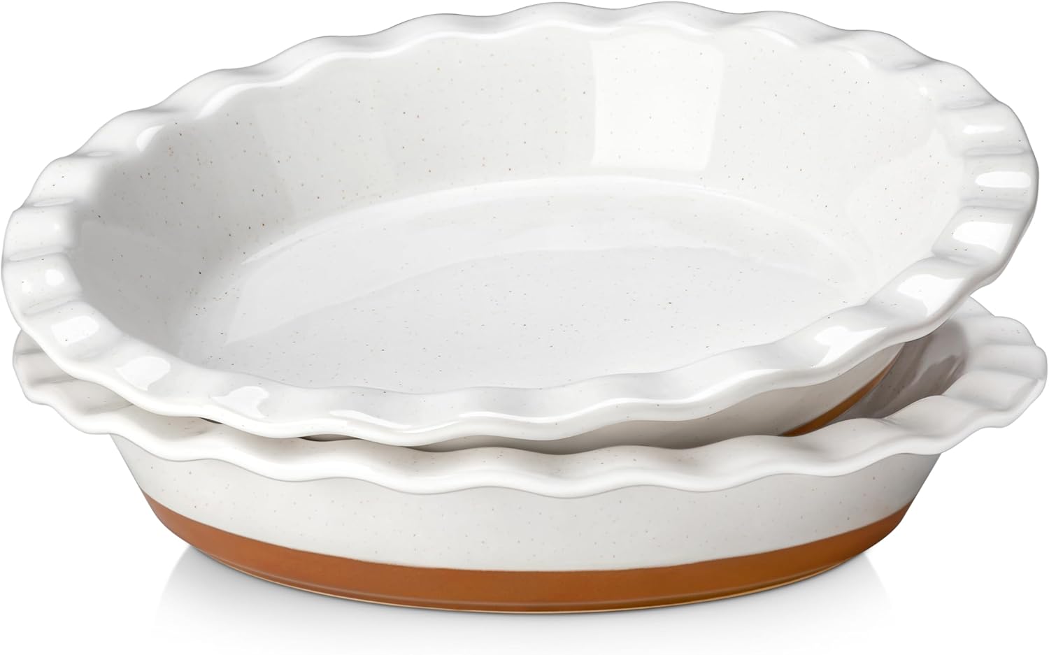 MALACASA Ceramic Pie Pan Set of 2-9 Inch Quiche Baking Dish Nonstick Pie Plate, Deep Dish Scratch-Resistant Pie Pan for Apple Pie Pot Pie, Series TARA MALACASA Ceramic Pie Pan Set of 2-9 Inch Quiche Baking Dish Nonstick Pie Plate, Deep Dish Scratch-Resistant Pie Pan for Apple Pie Pot Pie, Series TARA