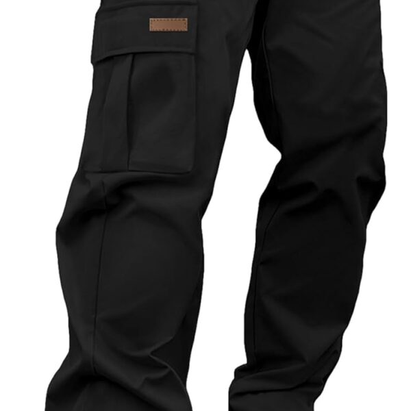 PLEPAN Men's Casual Cargo Pants Drawstring Hiking Workout Tactical Joggers Sweatpants for Men with Pockets