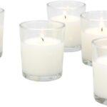 Stonebriar 12 Hour Long Burning Unscented Wax Filled Votive Holders, 48 Pack, White