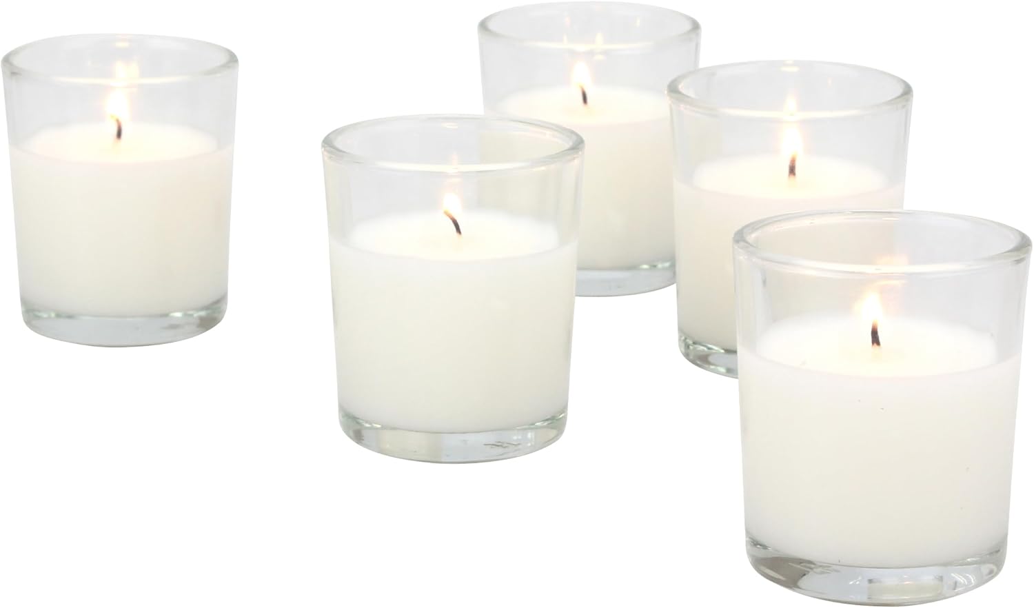 Stonebriar 12 Hour Long Burning Unscented Wax Filled Votive Holders, 48 Pack, White Stonebriar 12 Hour Long Burning Unscented Wax Filled Votive Holders, 48 Pack, White