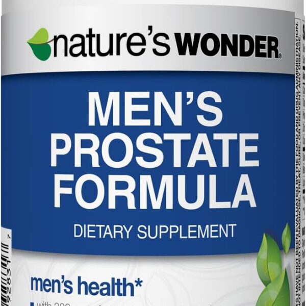Nature's Wonder Men's Prostate Formula with Saw Palmetto, Beta-Sitosterol & Lycopene, 200 Softgels, 100 Days Supply