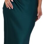 Realtix Satin Silk Backless Tube Tops Maxi Dress for Women Low Back Hollow Out Elegant Strapless Long Dresses Wedding Guest