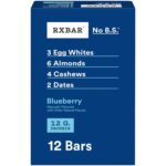 RXBAR Protein Bars, Protein Snack, Snack Bars, Blueberry, 22oz Box (12 Count)