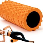 Krightlink Foam Roller High Density 13" Patented Exercise Roller for Deep Tissue Muscle Massage, Muscle Massage and Myofascial Trigger Point Release, Relieves Muscle Pain, Improves Mobility (Orange)