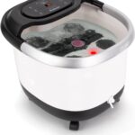 Luxury All in One Foot Spa - Motorized and Heated Massager - Enjoy The Same Foot Spa at Home Heat, Bubble Jets, Pedicure Stone, Motorized Massage Roller to Relieve Feet Stress