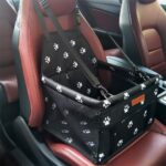 Dog Car Seat Puppy Portable Pet Booster Car Seat with Clip-On Safety Leash and PVC Support Pipe, Anti-Collapse,Perfect for Small Pets