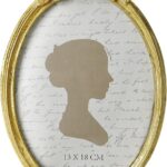Sunlit Vintage Picture Frame 5x7 Inch, Oval Antique Photo Frames with Glass Front, Luxury Photo Display, Tabletop Wall Hanging, Gift Ideas, Golden Rose