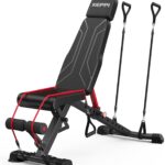 Keppi 900LB Weight Bench, Adjustable Foldable Workout Bench Press for Full Body Strength Training, Incline Decline Bench with Fast Folding - New Version