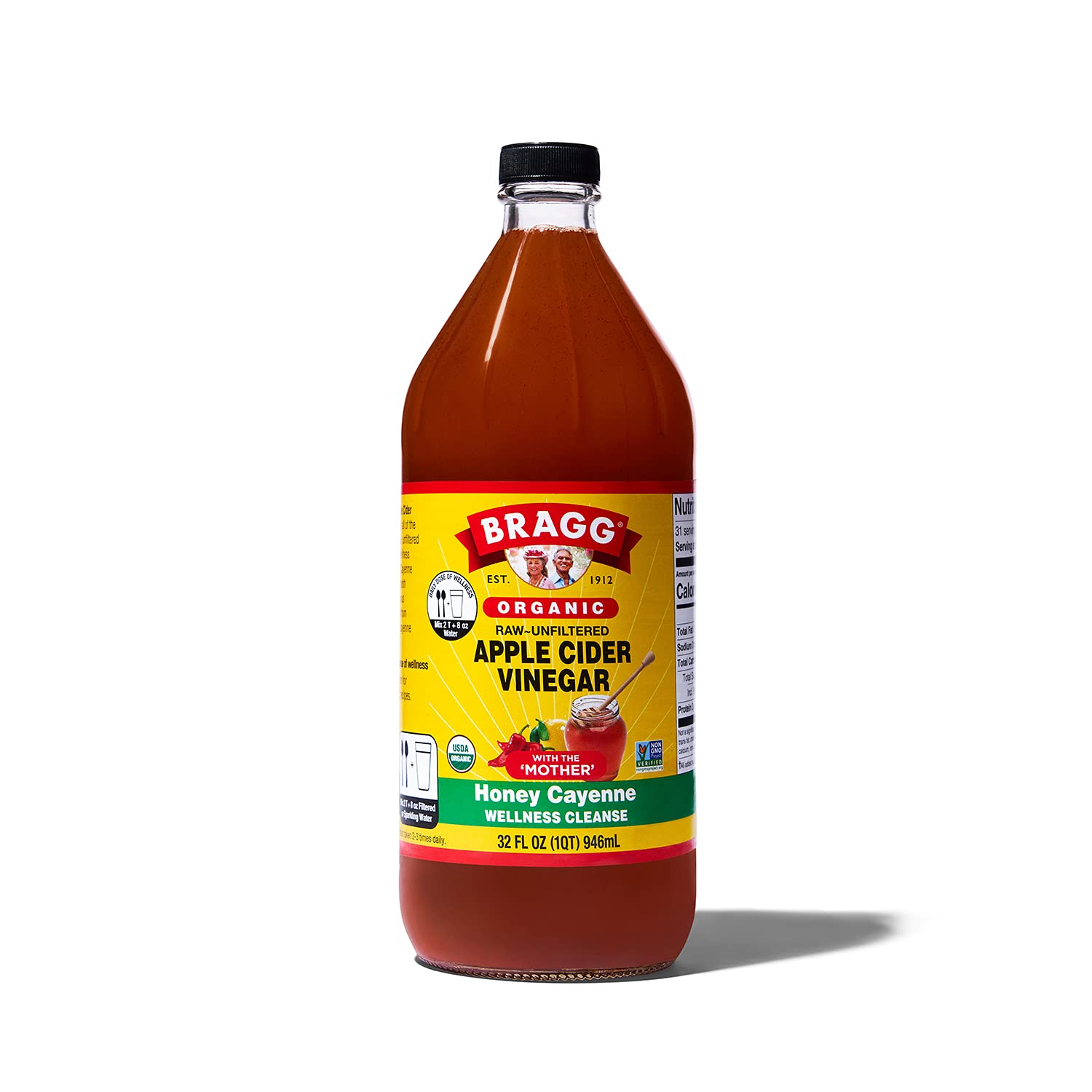 Bragg Organic Apple Cider Vinegar Honey Cayenne Wellness Cleanse with the Mother - 32 fl oz - Raw and Unfiltered Bragg Organic Apple Cider Vinegar Honey Cayenne Wellness Cleanse with the Mother - 32 fl oz - Raw and Unfiltered