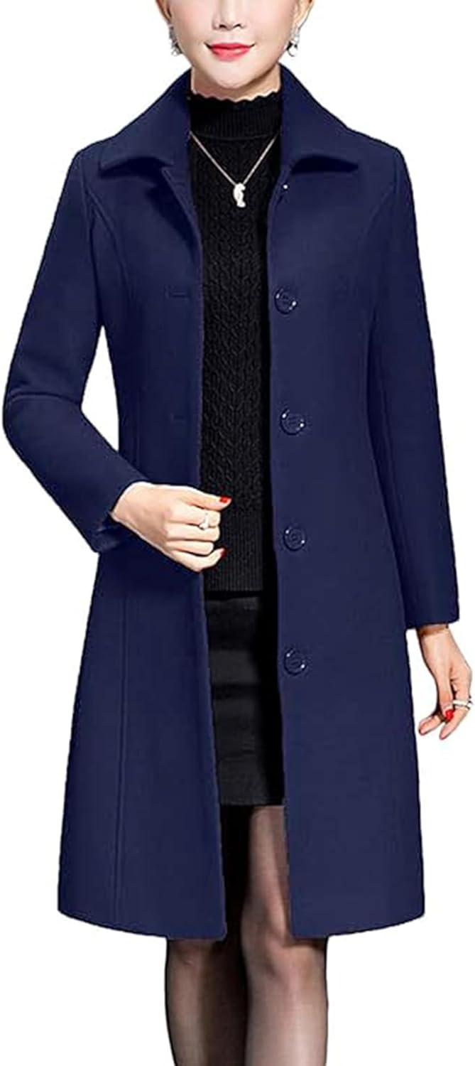 Jenkoon Women's Wool Trench Coat Winter Long Thick Overcoat Walker Coats Jenkoon Women's Wool Trench Coat Winter Long Thick Overcoat Walker Coats