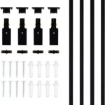 VANoopee H Track Lighting Rails Kit, 13FT H Type Rails Black With End Caps and Live End Feed Connector, Compatible With Single Circuit 120V H Style System, for LED Lighting Heads