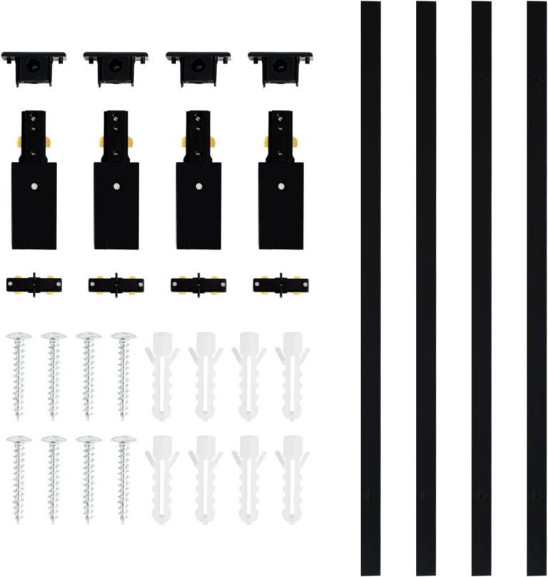 VANoopee H Track Lighting Rails Kit, 13FT H Type Rails Black With End Caps and Live End Feed Connector, Compatible With Single Circuit 120V H Style System, for LED Lighting Heads