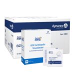 Dynarex DynaSafety BZK Antiseptic Towelettes - Sterile, Alcohol and Fragrance Free, Gentle Cleansing, Safe on Minor Wounds - 5" x 7" - Case of 10 Boxes, 100 per Box