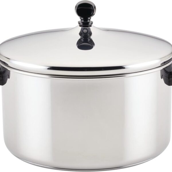 Farberware Classic Series Stainless Steel Stockpot with Lid, 6-Quart Pot