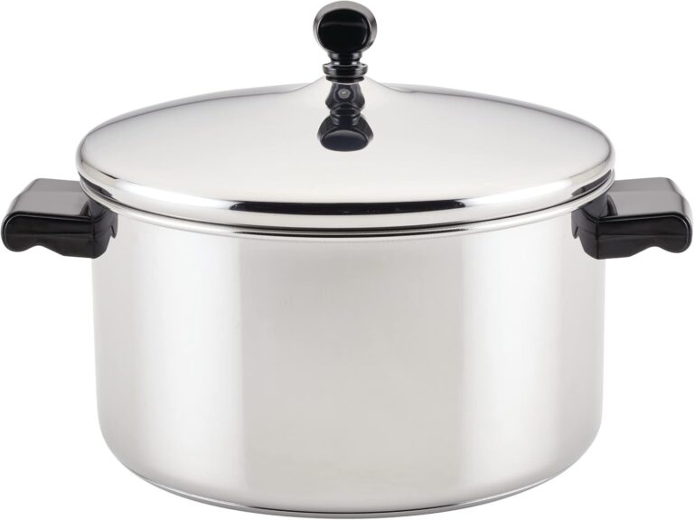 Farberware Classic Series Stainless Steel Stockpot with Lid, 6-Quart Pot