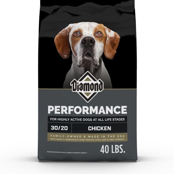 Diamond Performance All Life Stages Dry Dog Food 30/20 for Highly Active, Hard Working & Athletic Dogs 40lb Bag