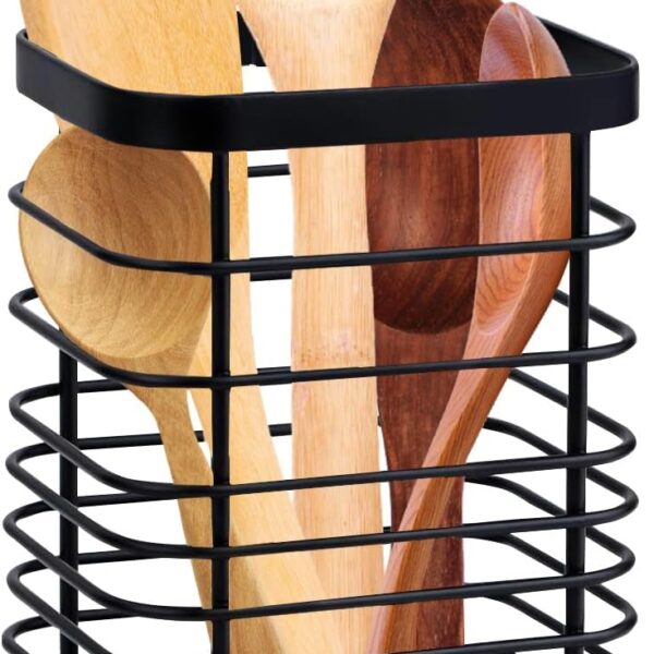 Kitchen Utensil Holder, Stainless Steel Cooking Cutlery Drainer, Storage Holder Utensil Organizer Caddy for Organize Drawer, Countertops and Tableware Storage