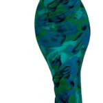 PRETTYGARDEN Women's Bodycon Maxi Dress Fall Spring Fashion Long Sleeve Floral Print Tight Fitted Party Club Ruched Dresses