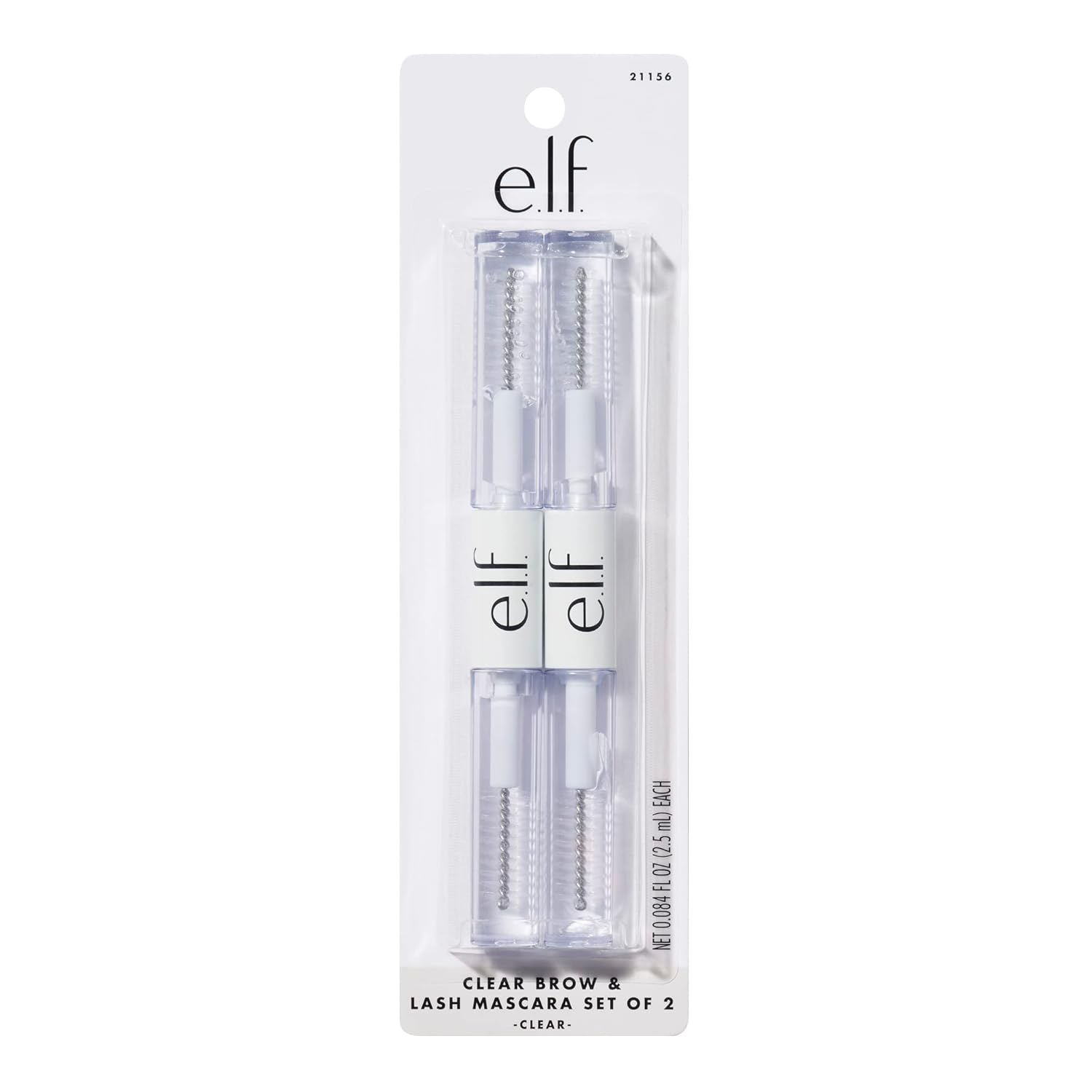 e.l.f. Clear Lash & Brow Mascara Gel, Dual-Sided Flexible Hold, Long-Lasting Clear Formula for Natural-Looking Brows & Defined Lashes e.l.f. Clear Lash & Brow Mascara Gel, Dual-Sided Flexible Hold, Long-Lasting Clear Formula for Natural-Looking Brows & Defined Lashes