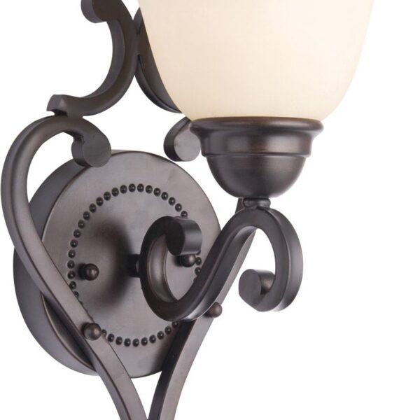 Maxim Lighting Manor 1-Light Wall Sconce | Rubbed Bronze Finish | Transitional Indoor Light Fixture | Ideal for Hallways, Bedrooms & Bathrooms | Dimmable | Home Decor Light Fixture | 12211FIOI