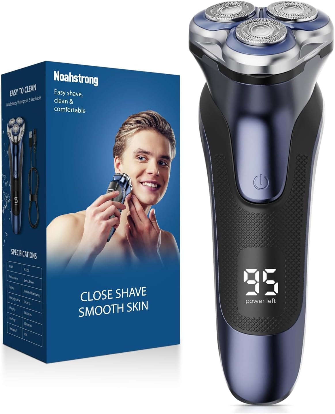 Electric Razor for Men, Electric Shaver for Men Face, Rechargeable Wet Dry Waterproof Cordless Shaver with Pop Up Trimmer Electric Razor for Men, Electric Shaver for Men Face, Rechargeable Wet Dry Waterproof Cordless Shaver with Pop Up Trimmer