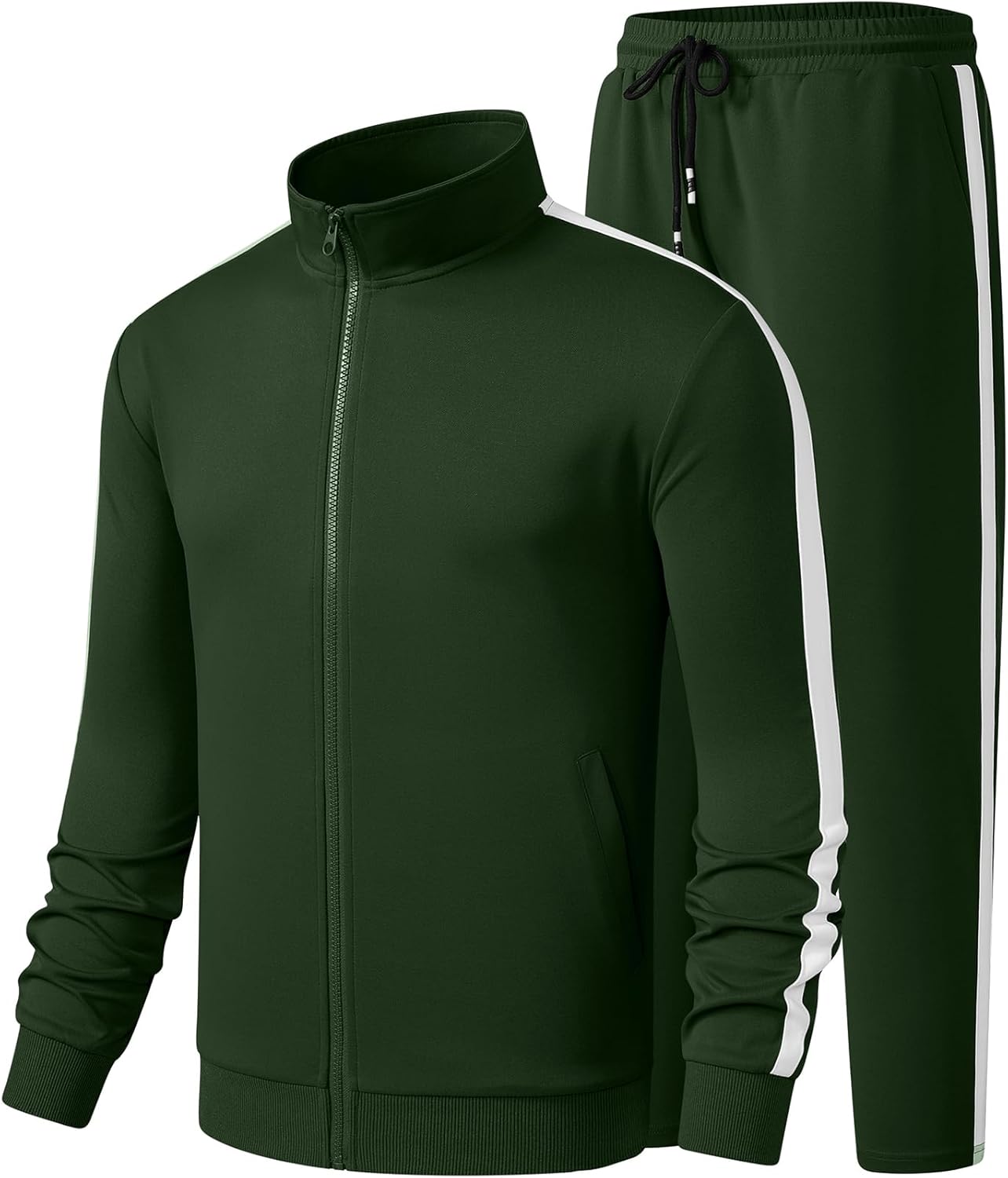 JMIERR Men's Track Suits Sweatsuits 2 Piece Full Zip Sports Outfits Set Sweatshirt and Joggers Sweatpants JMIERR Men's Track Suits Sweatsuits 2 Piece Full Zip Sports Outfits Set Sweatshirt and Joggers Sweatpants