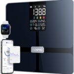 RENPHO Scale for Body Weight, Smart Scale with BMI, Body Fat, Muscle Mass, Bluetooth, 13 Metrics with Large Display, Support App Connection, Black, Elis 2X