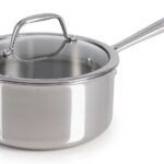 T-Fal Pro Tri-Ply Stainless Steel Sauce Pan with Lid, 2 Quart Saucepan with Lid, Induction Pot, Oven Safe 500F, Lid-350F, Fast & Even Heat, Professional Quality & Durability, Silver