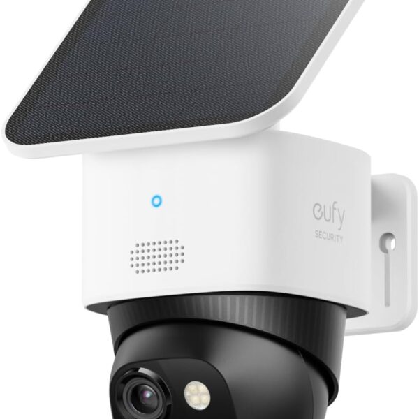 eufy Security 3K Dual Camera, SoloCam S340, Solar Security Cameras Wireless Outdoor, Cameras for Home Security, 360Coverage, Pan & Tilt, No Blind Spots, No Monthly Fee, Built-in 8GB