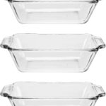 Anchor Hocking Glass Bread Pan, 1.5 Quart Loaf Pan, Set of 3