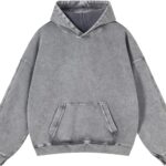 Adenorah Mens Oversized Hoodies Pullover Women Fall Acid Wash Plain Preppy Hoodie Streetwear Cotton Vintage Hooded Sweatshirt