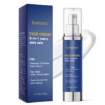 Breavo 6 in 1 Face Cream for Men: 6 in 1 Mens Face Moisturizer, Mens Face Cream Anti Aging - Eye Bags Treatment & Wrinkle Cream for Men 1.7 oz