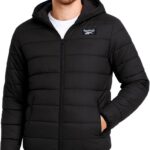 Reebok Mens Puffer Jacket - Lightweight Quilted Glacier Shield Plus Size Puffer Jackets for Men - Insulated Mens Winter Coats