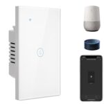 BSEED Smart Light Switch,1 Gang WiFi Touch Switch with Smart Life APP Control and Timing Function,White Single Pole Switches Work with Amazon Alexa,Google Assistant -(3 Way) Multi-Control Association