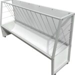 5 Ft Pasture Hay Feeder, Heavy Duty Galvanized Steel Livestock Hay Feeder, Outdoor Pasture Feeder for Sheep, Goats, Pony and Miniature Horses