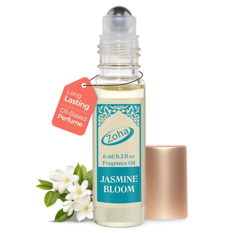 Zoha Jasmine Bloom | Roll on Perfumes for Women & Men | Alcohol-free Jasmine Perfume Oil | Travel Size Long Lasting Fragrance | 6ml Roller